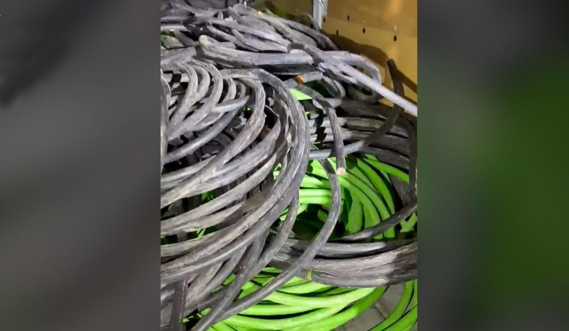 Parte del cobre robado