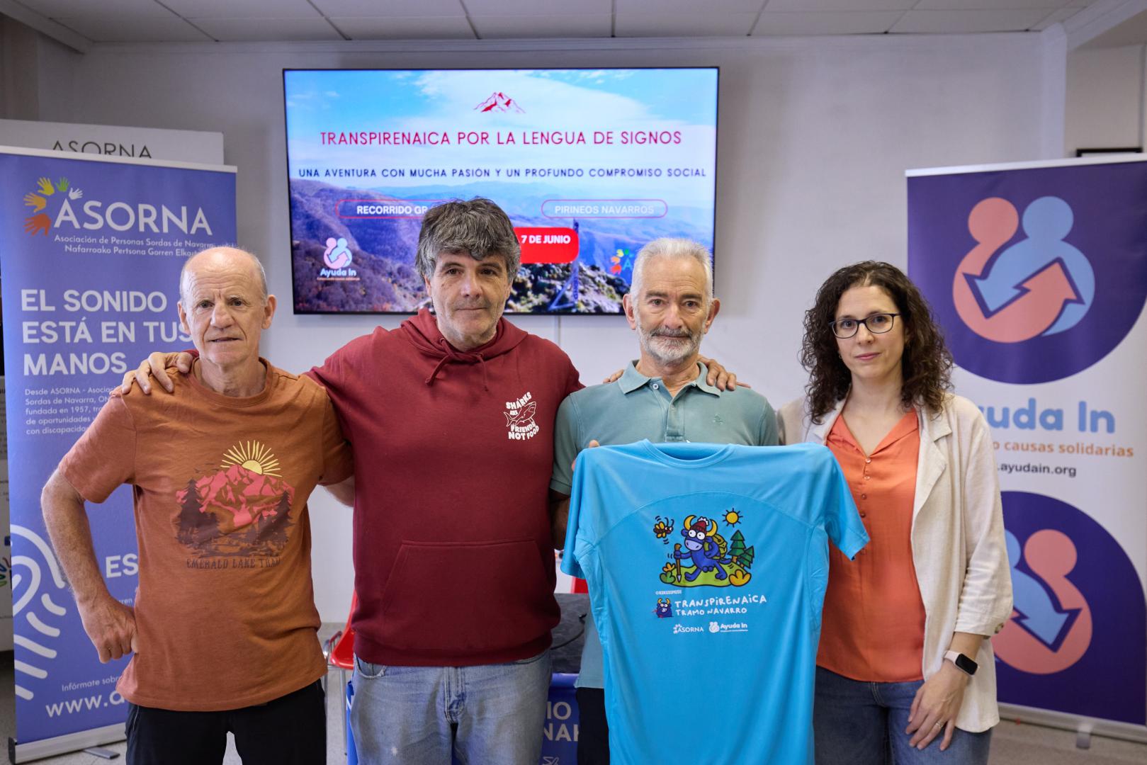 Rubén Alfaro (Asorna), Txema Gracia (Ayuda In), Josema Casimiro y Lucía Burguete (Asorna).