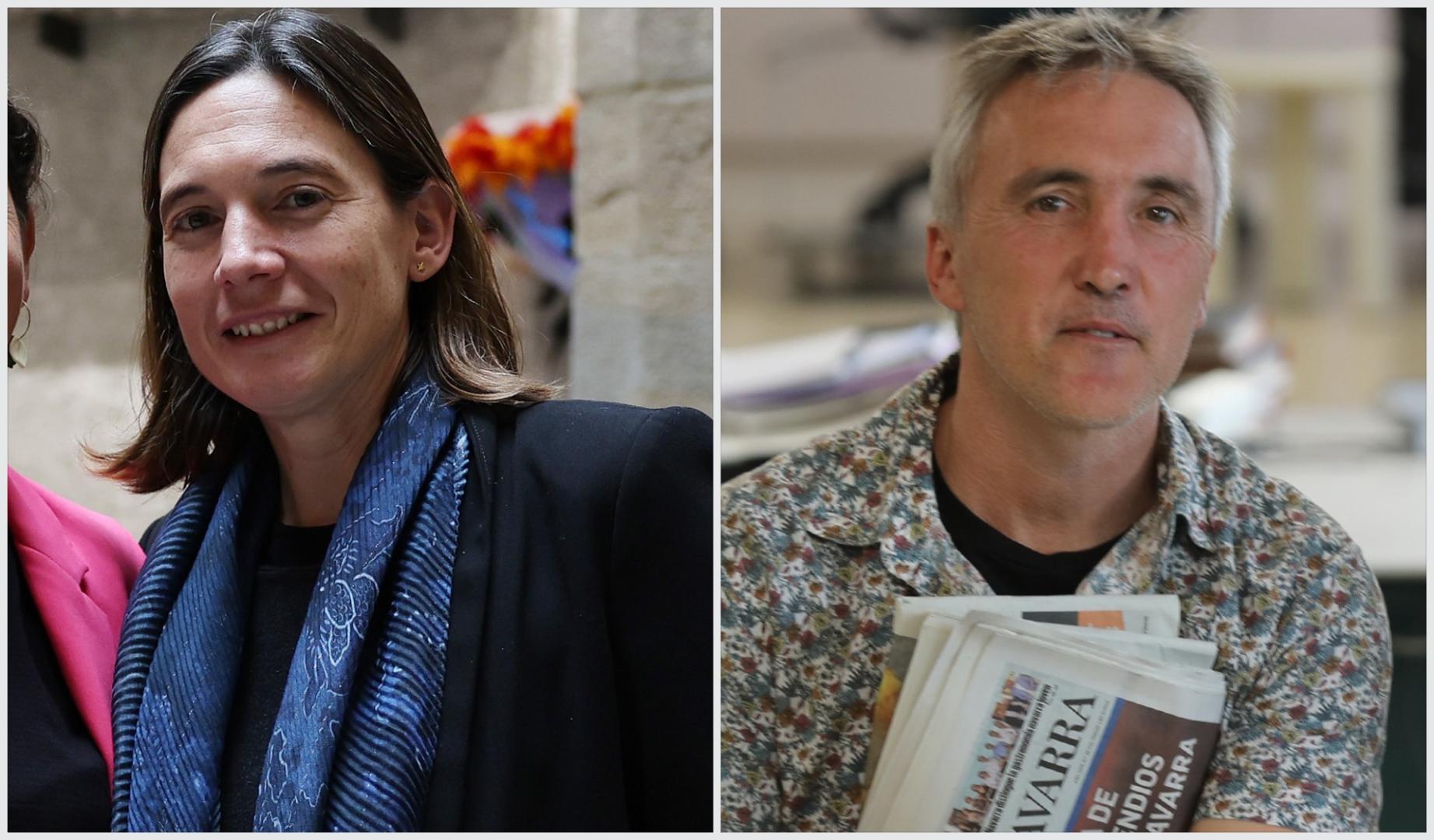 Los periodistas de Diario de Navarra Carmen Remírez e Iván Benítez