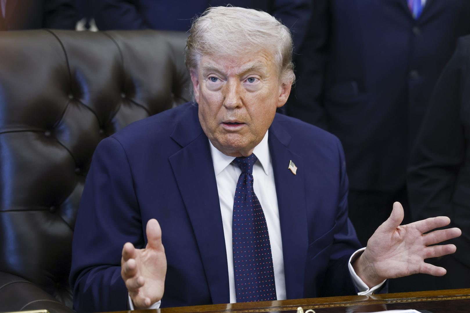 Donald Trump, este jueves en el Despacho Oval