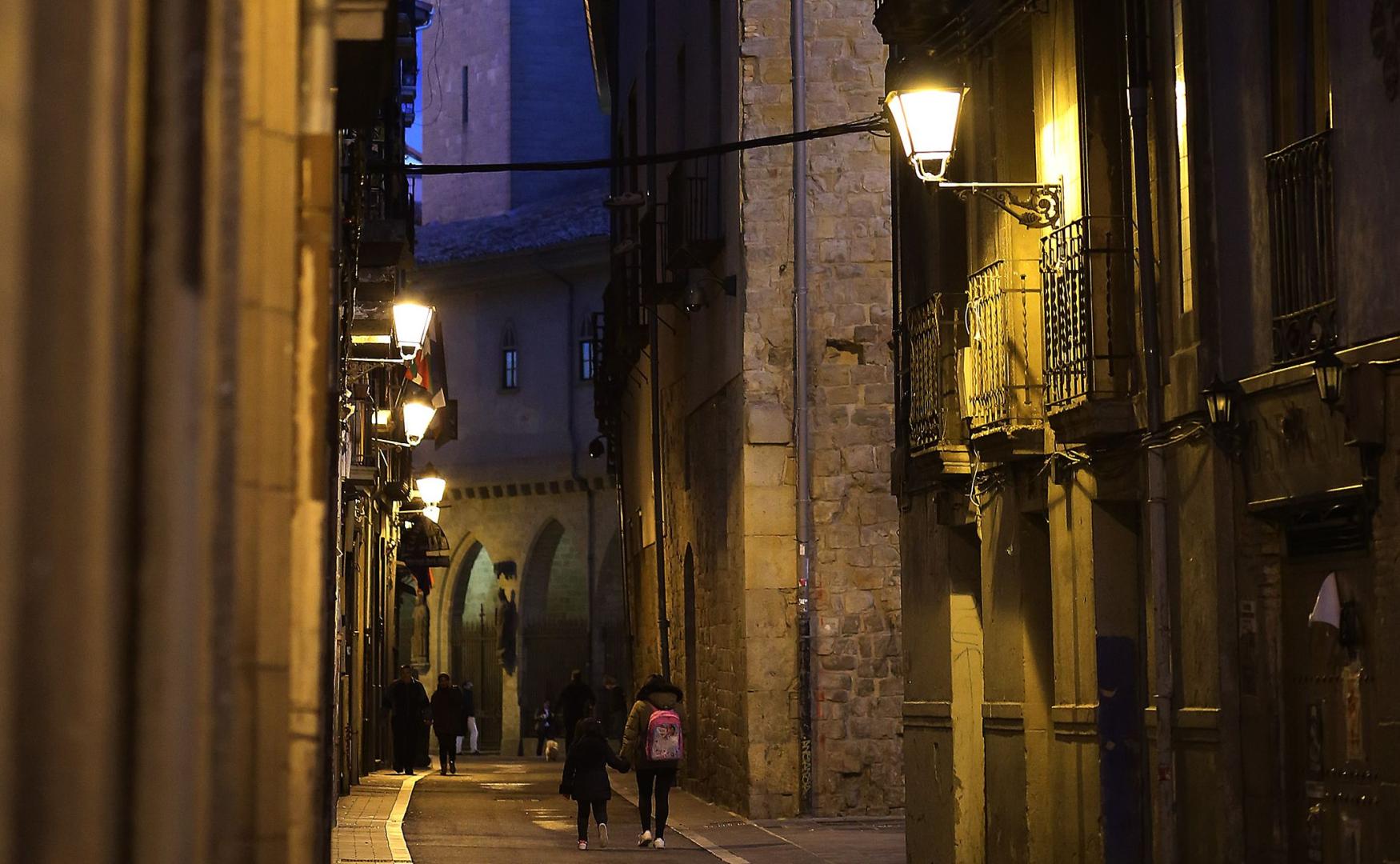 La calle Jarauta, con la iglesia de San Cernin al fondo