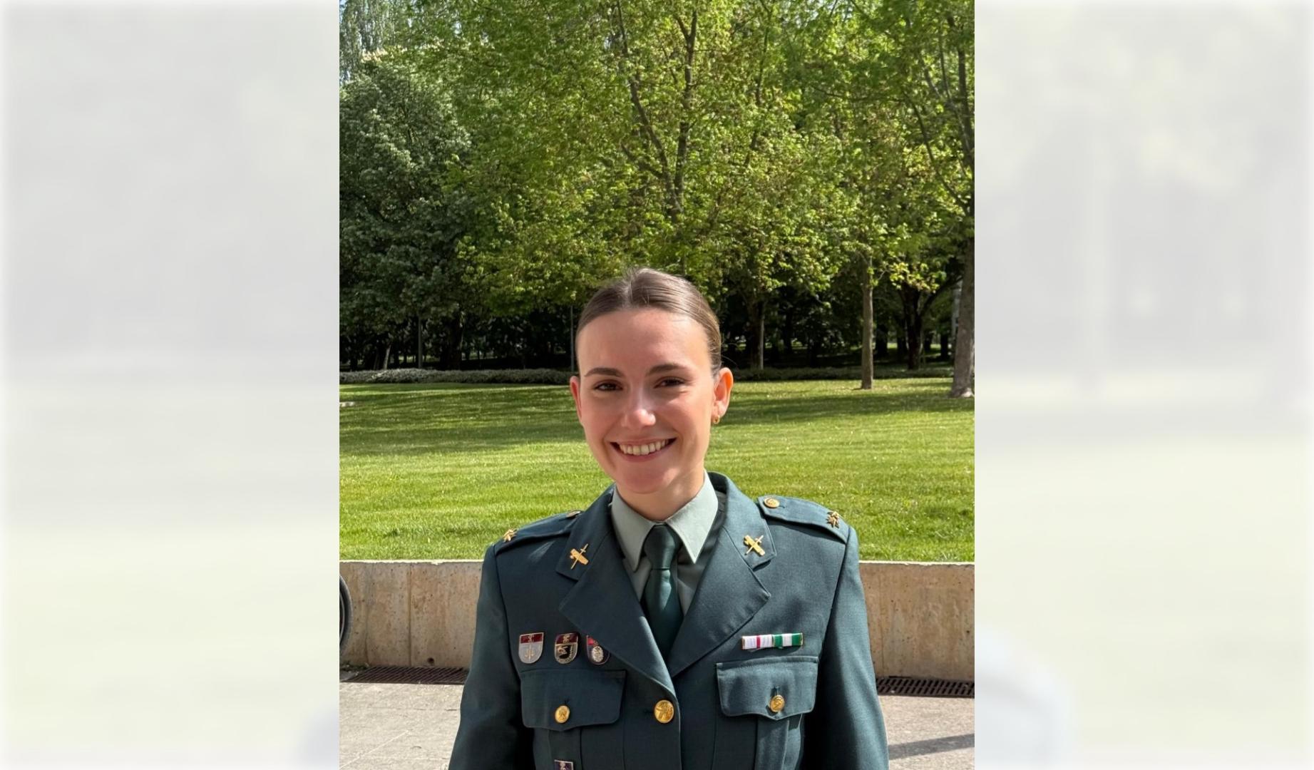 La teniente de la Guardia Civil Sonia Huarte, en Pamplona