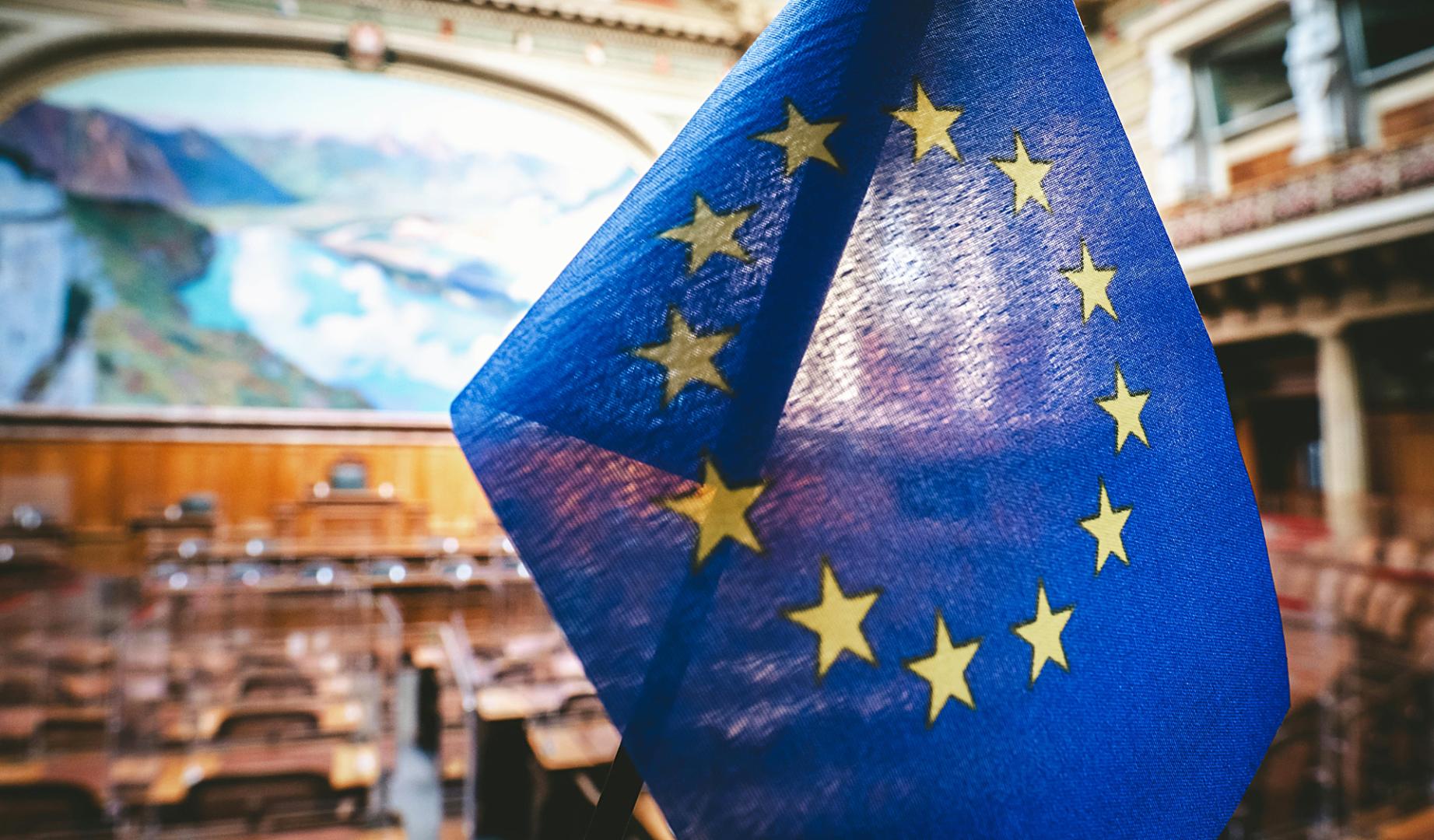 Bandera de la Unión Europea, cuyo día se celebra el 9 de mayo