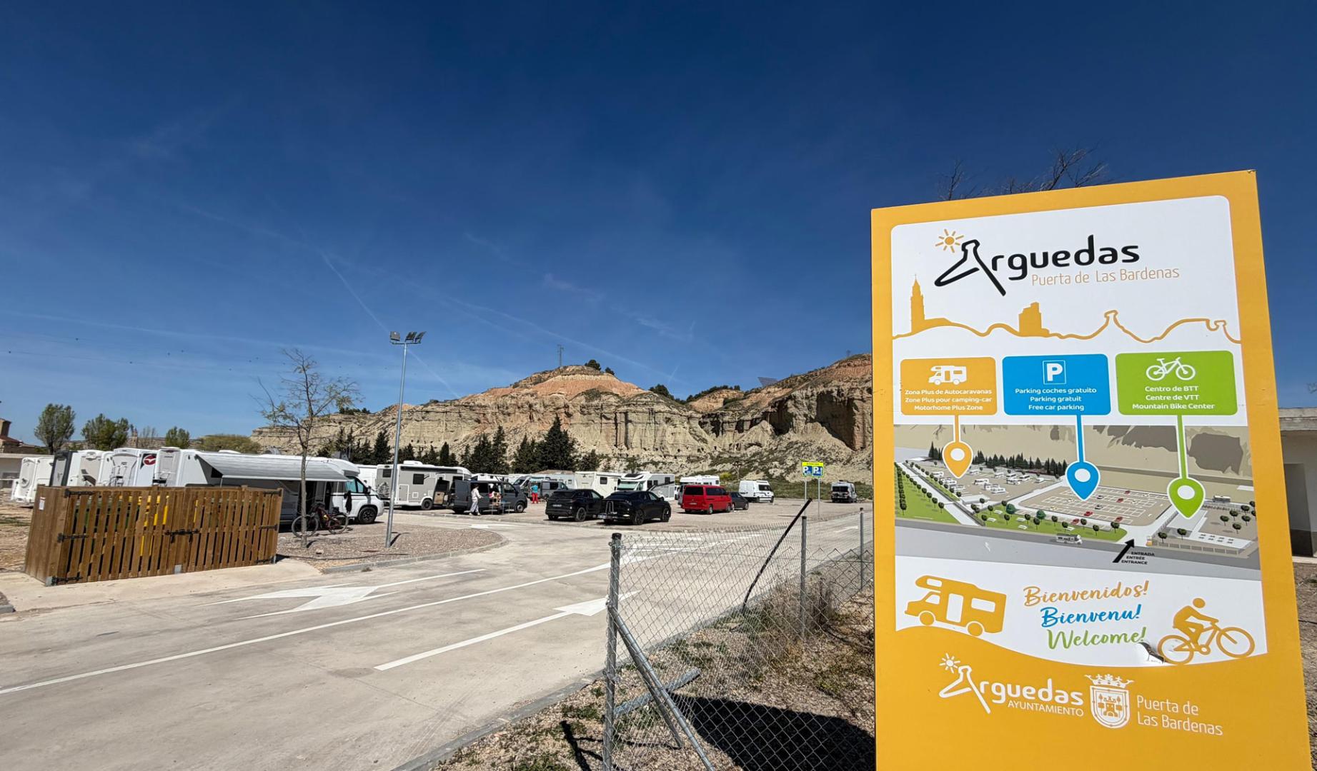 Nueva zona de autocaravanas en Arguedas