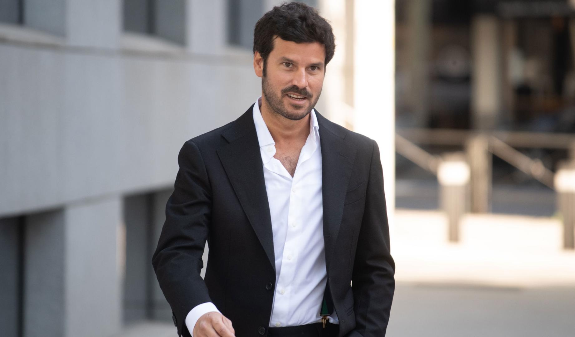 El hijo de Luis Bárcenas, Guillermo Bárcenas, a su llegada a la Audiencia Nacional.