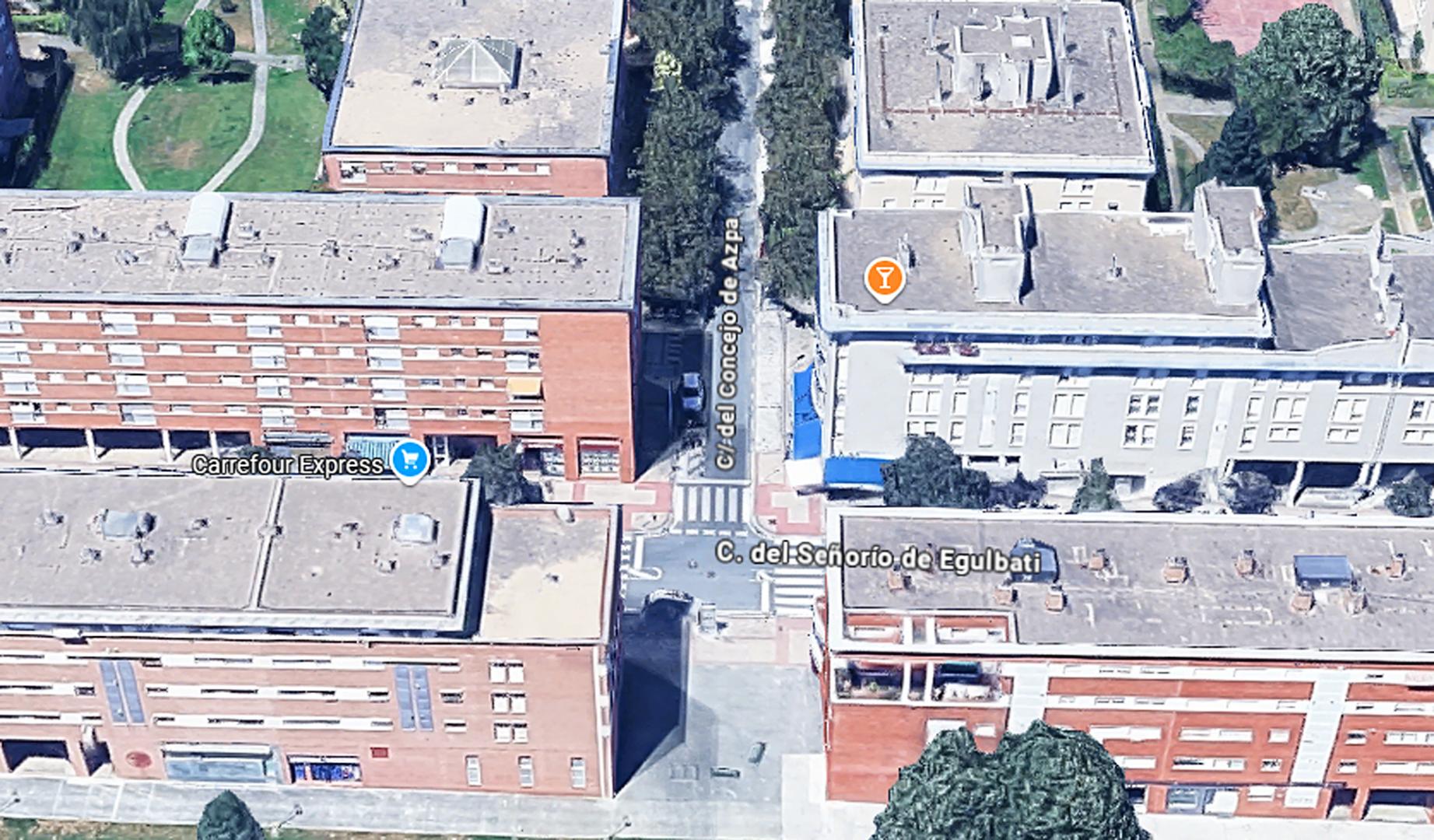 Confluencia de las calles Señorío de Egulbati y Concejo de Azpa en Mendillorri