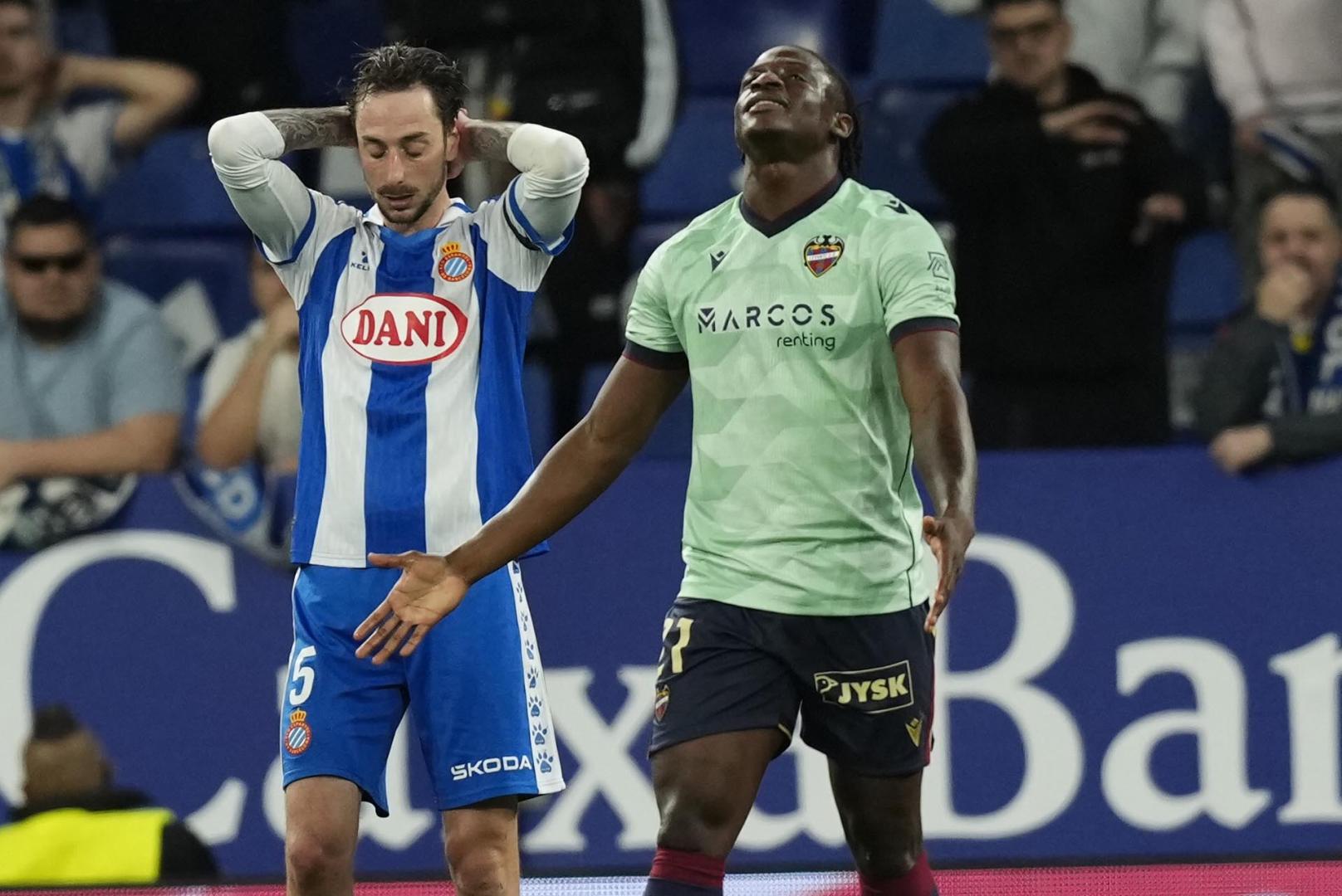 Reparto de puntos entre Espanyol y Levante en Cornellá