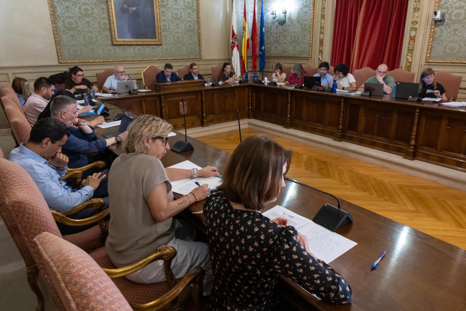 Instante del pleno ordinario del mes de abril del Ayuntamiento de Tudela que tuvo lugar el pasado lunes