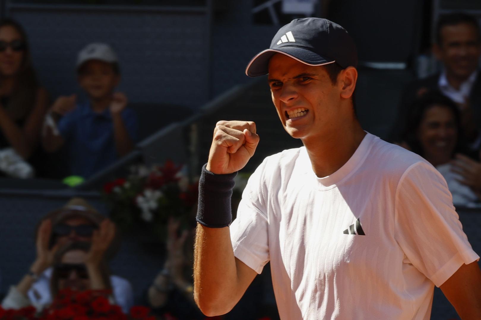 Rafa Jódar celebra un punto en su partido ante Kopriva