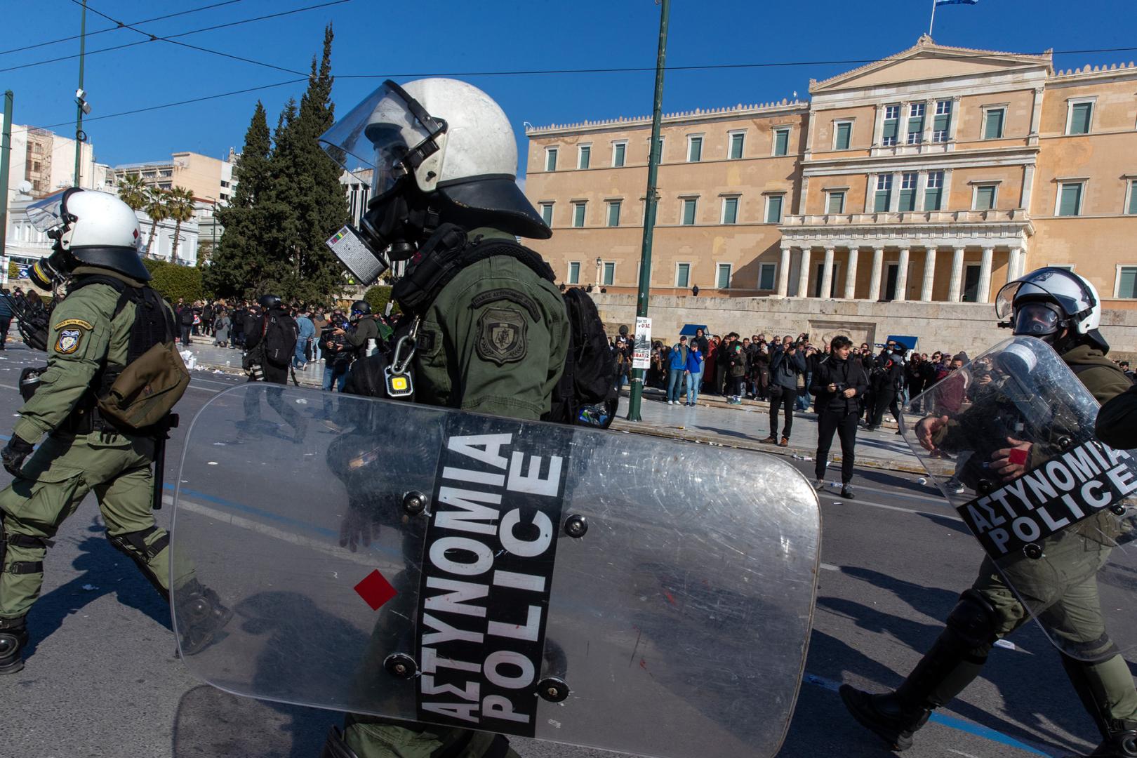 Imagen de archivo de la Policía de Grecia en Atenas