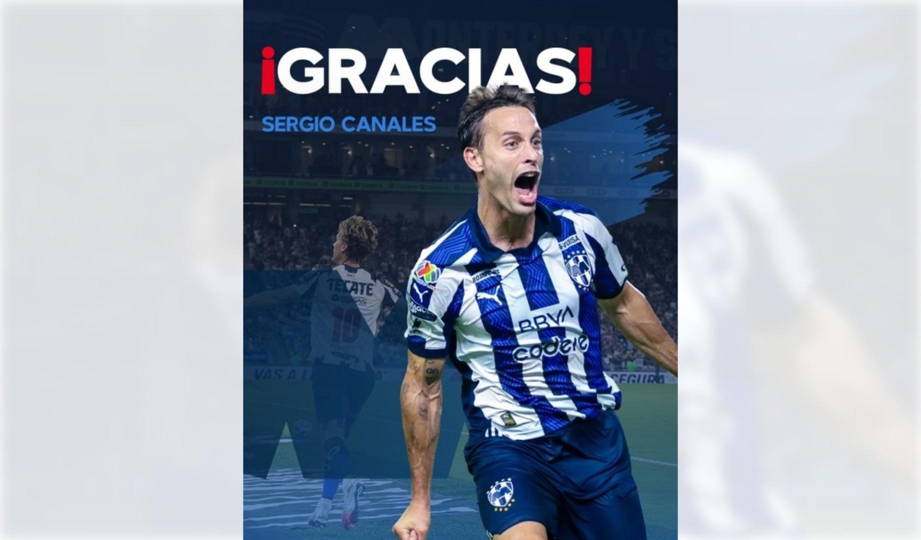 Fotografía publicada por el club en redes dando las gracias a Sergio Canales