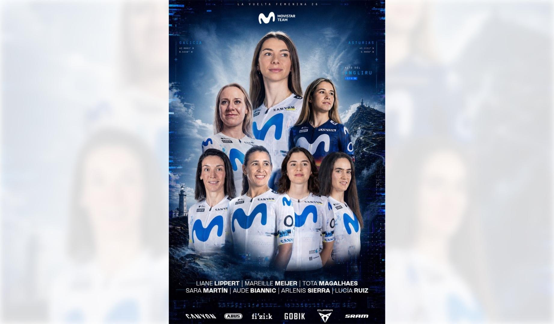 Equipo Movistar femenino que participará en la Vuelta a España 2026