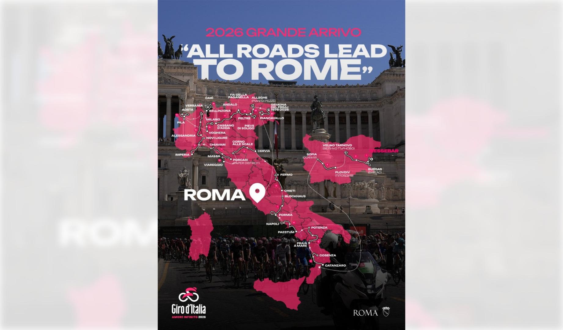 Todas las etapas del Giro de Italia 2026 presentadas este miércoles, 29 de abril