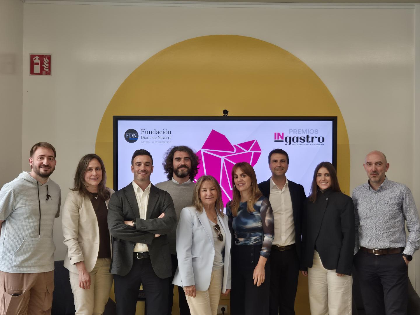 Jurado de los Premios INgastro 2026: Iñaki Andradas (Baserriberri), Alicia Nicolás (Diario de Navarra), Mikel Bilbao (Makro), José Mª Elorriaga (Comiruña), Ana Beriain (AHN), Inés Jauregui (Coca Cola), Aritz Marín (Urzante), Irene Allo  y Eduardo Pérez de Ciriza (Laboral Kutxa)