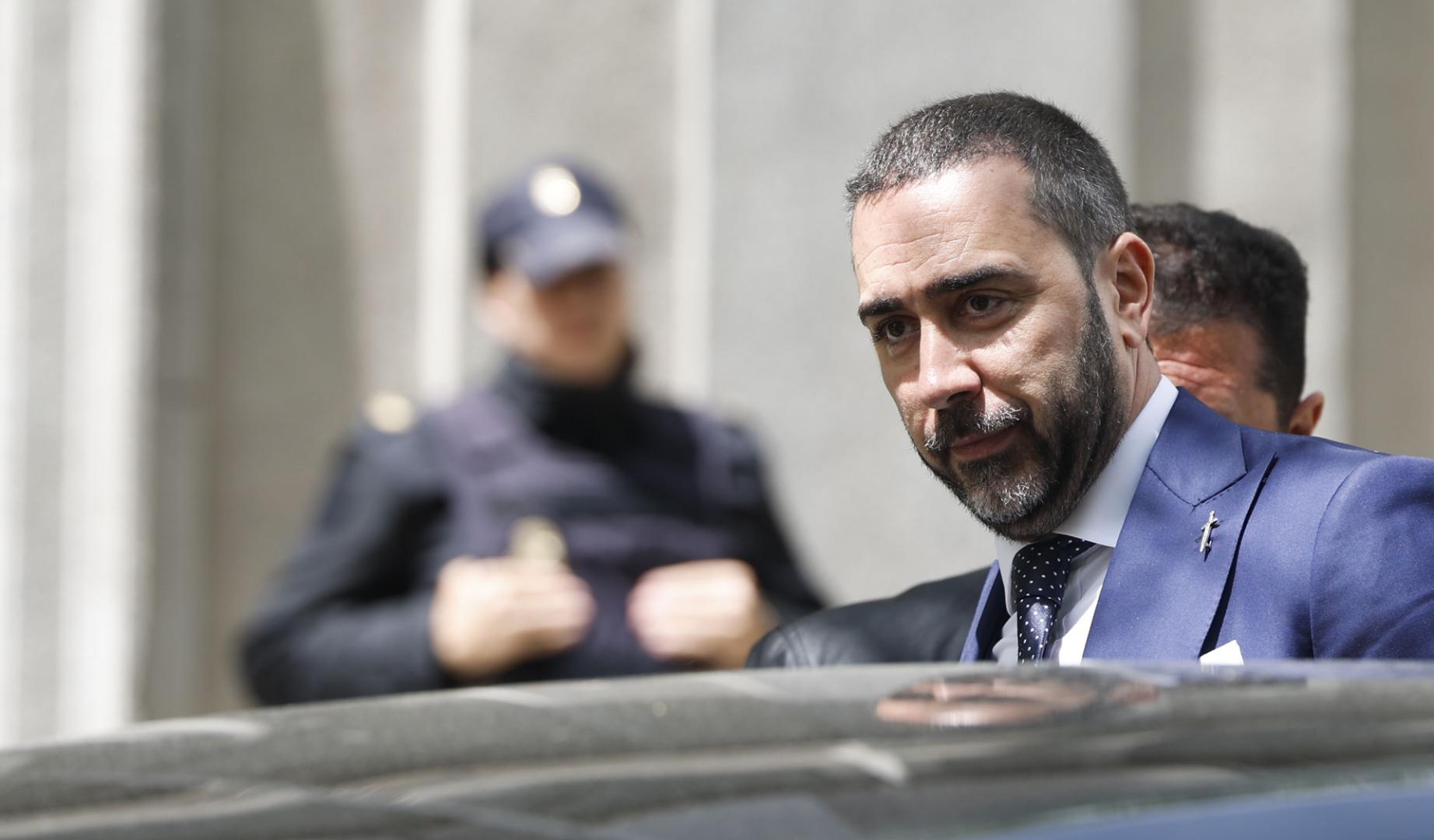 El empresario Víctor de Aldama a su salida del Tribunal Supremo este miércoles donde continúa el juicio al exministro José Luis Ábalos, a su asesor Koldo García y al empresario