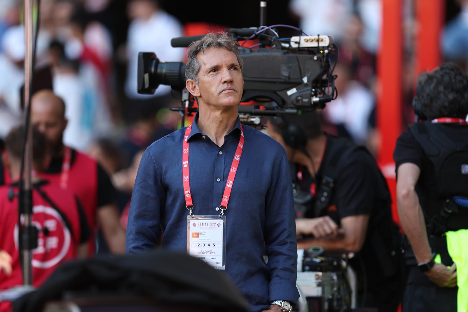 Jon Andoni Goikoetxea, en la final de Copa disputada por Osasuna en La Cartuja en 2023.