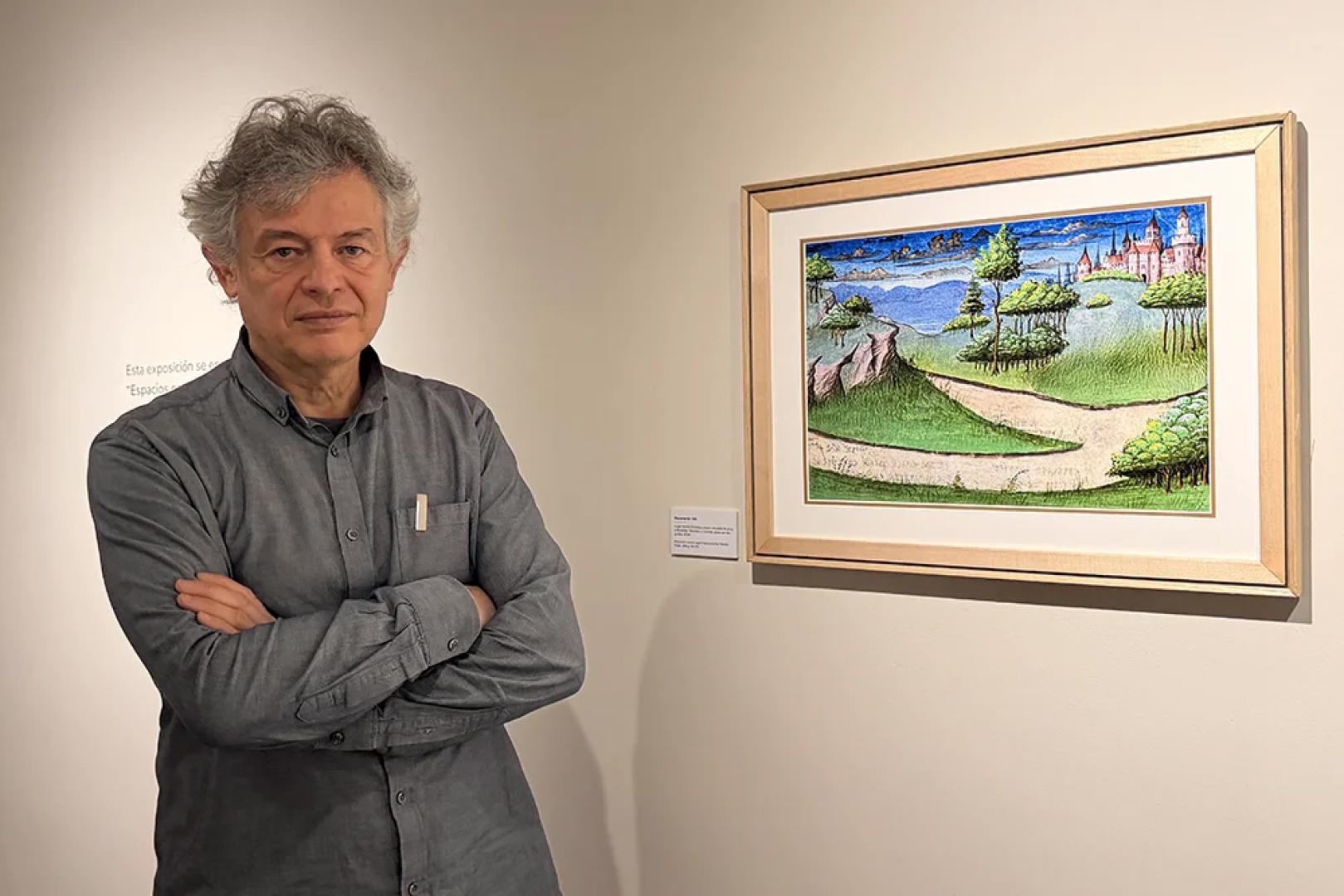 José Manuel Ballester en la exposición