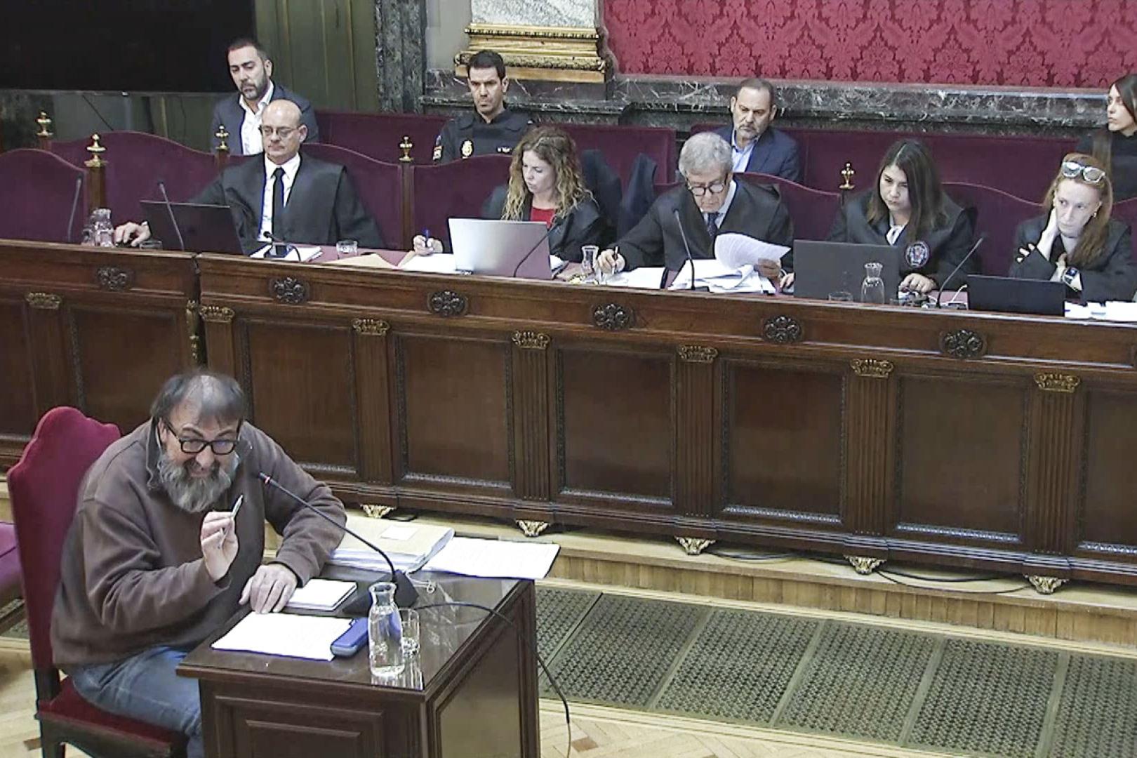 Captura de video de la señal del Tribunal Supremo, de un momento de la declaración de Koldo García