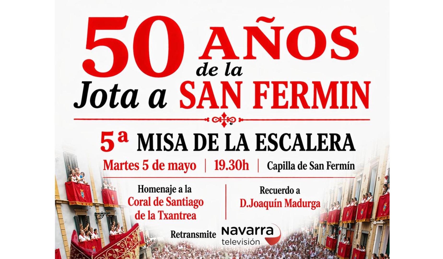 Cartel del quinto peldaño de la Misa de la Escalera 2026
