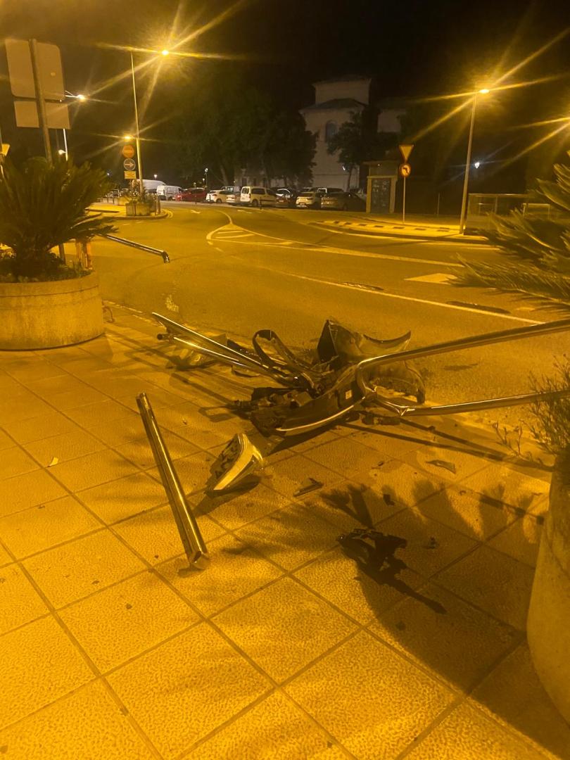 Imagen de parte de los desperfectos causados en la travesía de Estella.