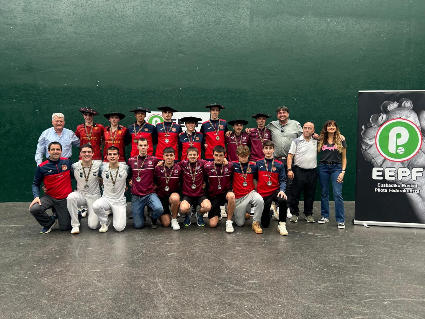 La selección de Navarra que quedó campeona en herramienta.
