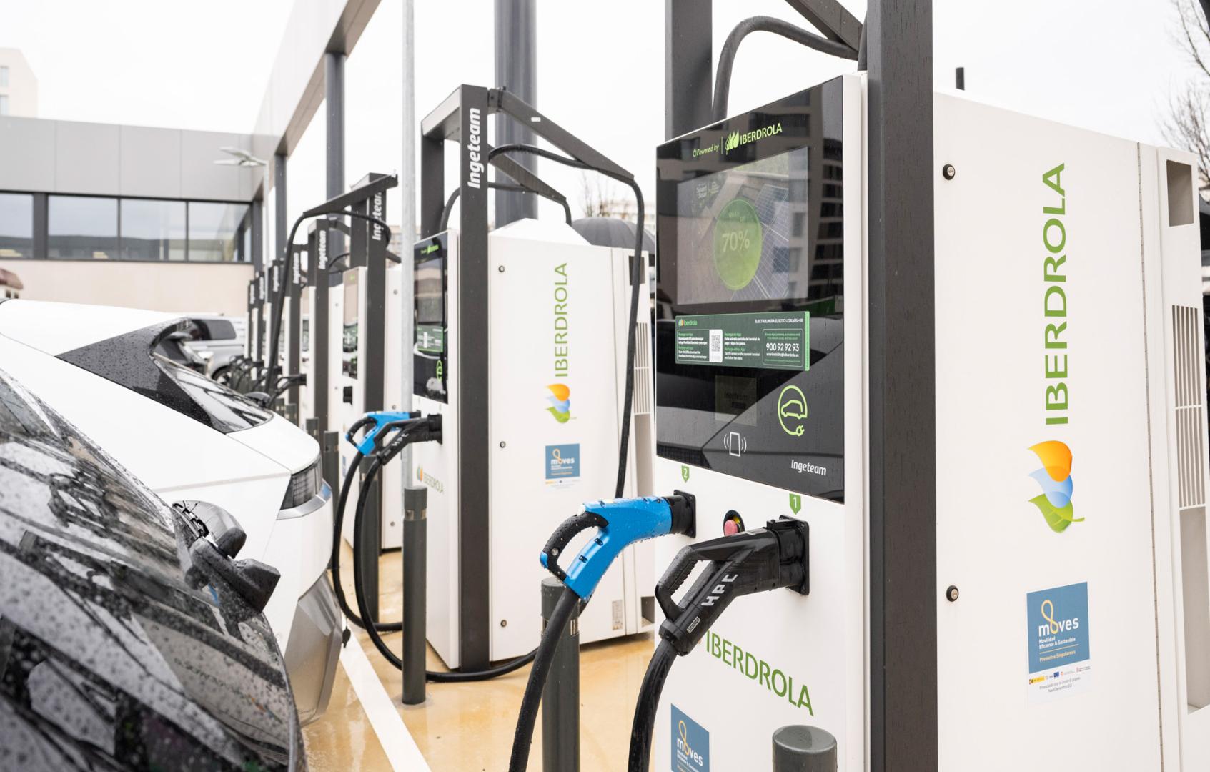 Estación de recarga de coches eléctricos en Pamplona