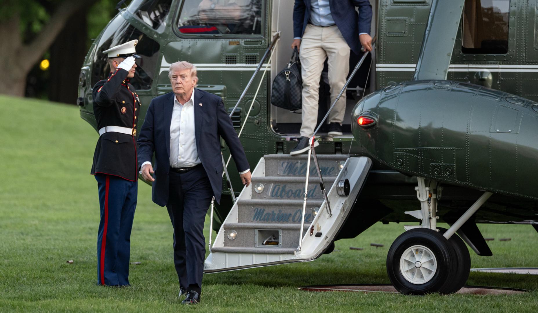 Trump, a su regreso a Washington D.C. tras pasar el fin de semana en Florida