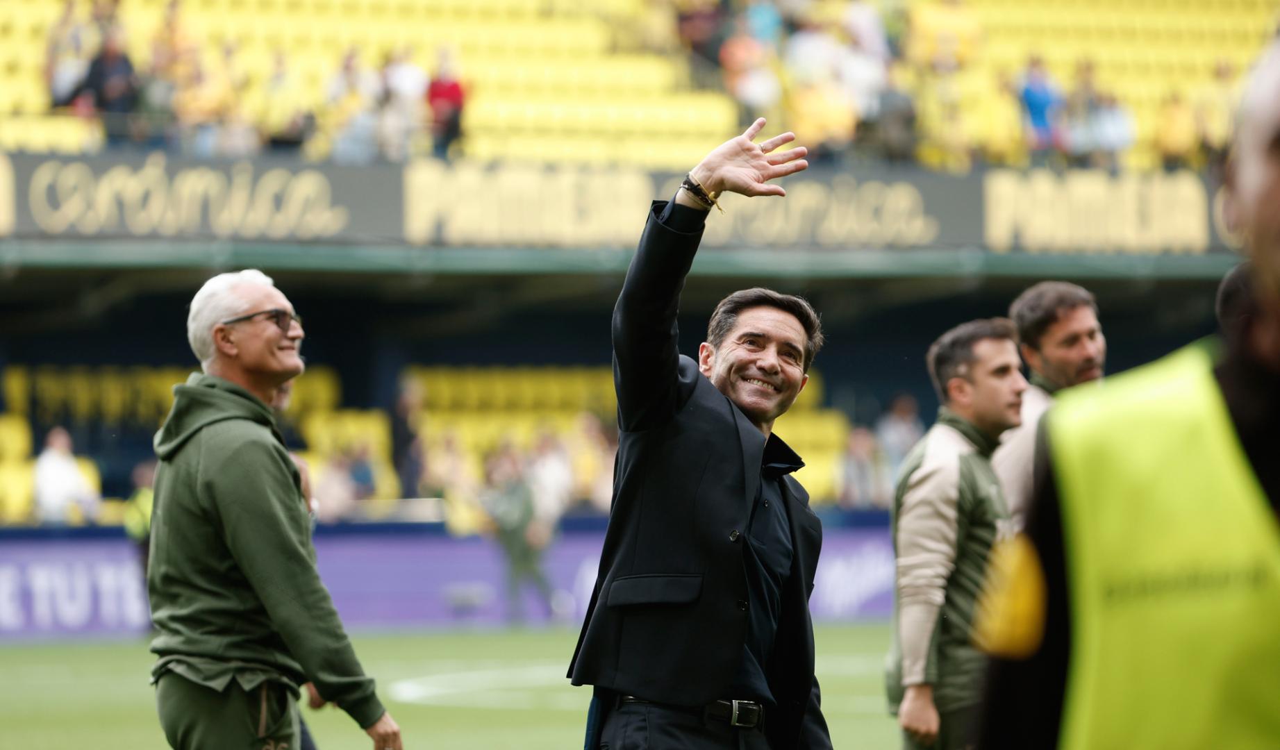El entrenador del Villarreal Marcelino García Toral, tras el partido de la jornada 34 de LaLiga EA Sports entre el Villarreal y el Levante
