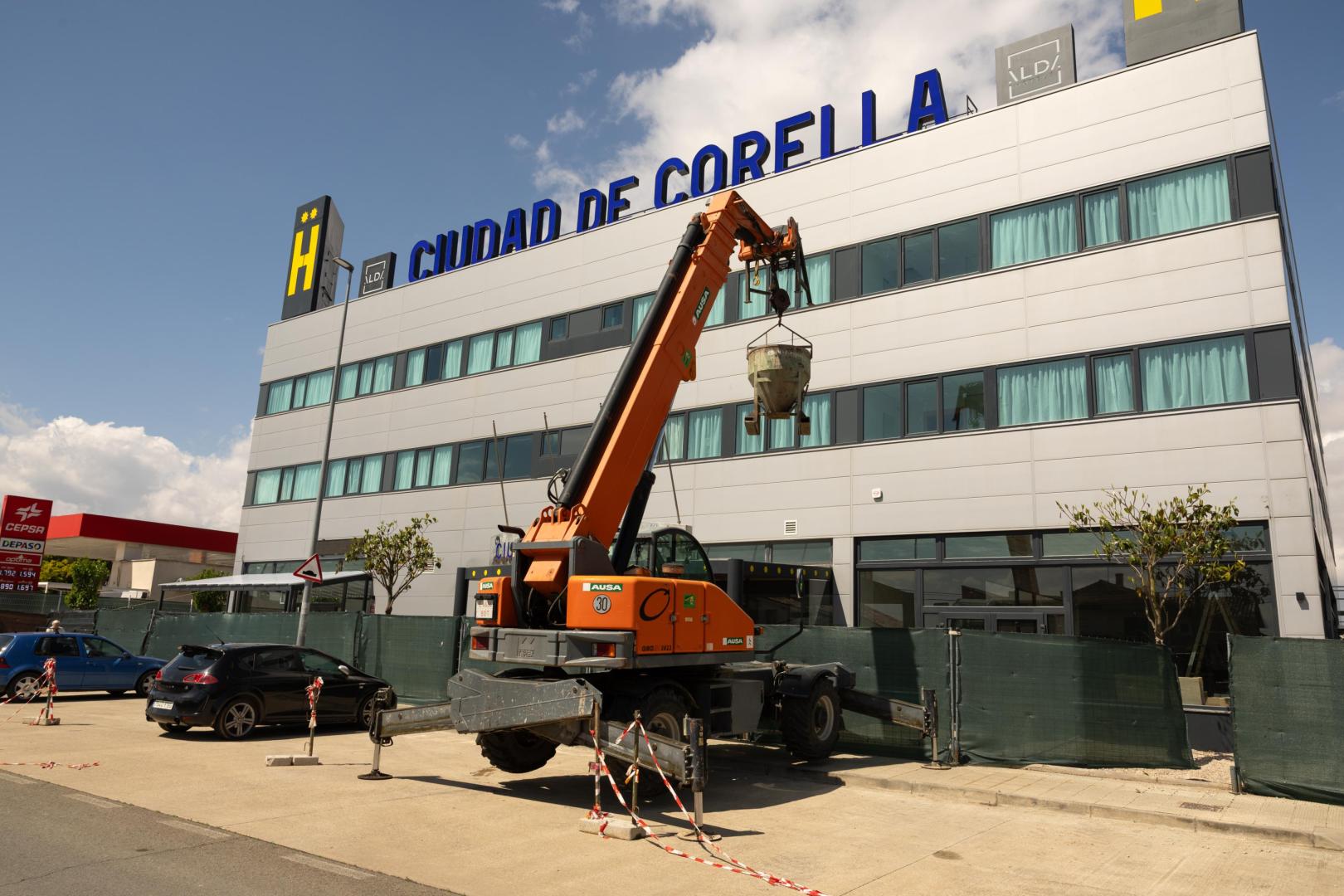Imagen de la fachada principal del hotel Ciudad de Corella, que la cadena Alda Hotels abrirá el próximo mes de junio