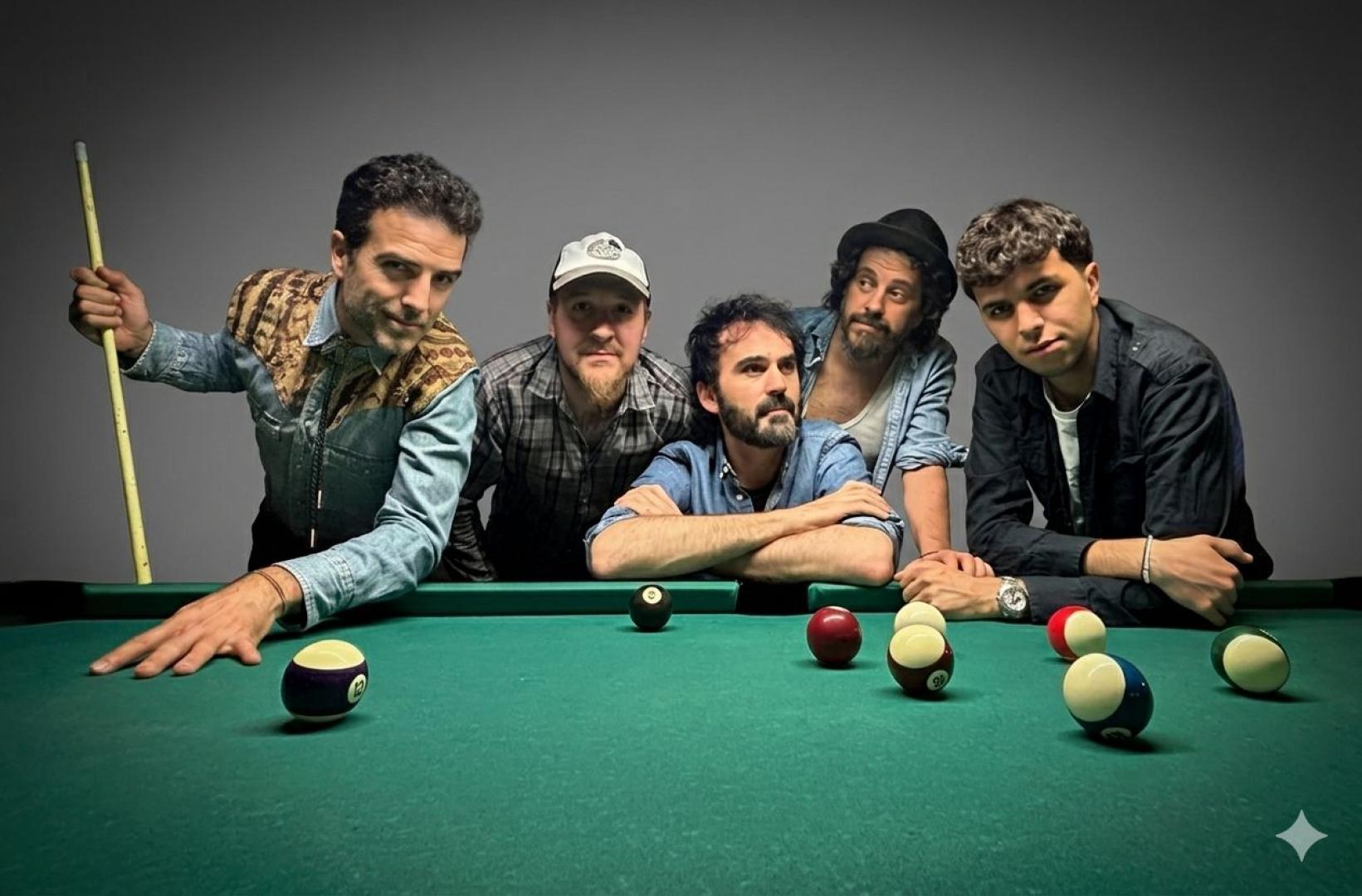 Desde la izquierda, Swiss Knife (Aritz Sardina), El Loko (David Lotero), Long L. (Javi Aramendía), Jo (Jose Monreal) y Little George (Jorge Figueroa)