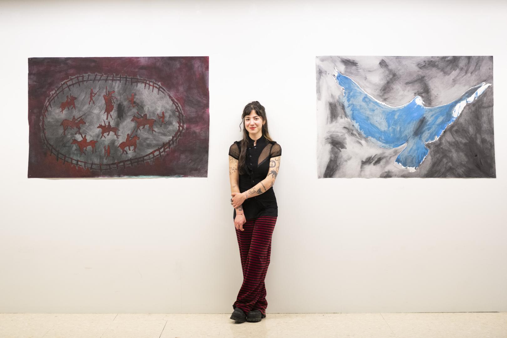 Nagore Chivite Lizarraga en la exposición de El Sario de la UPNA