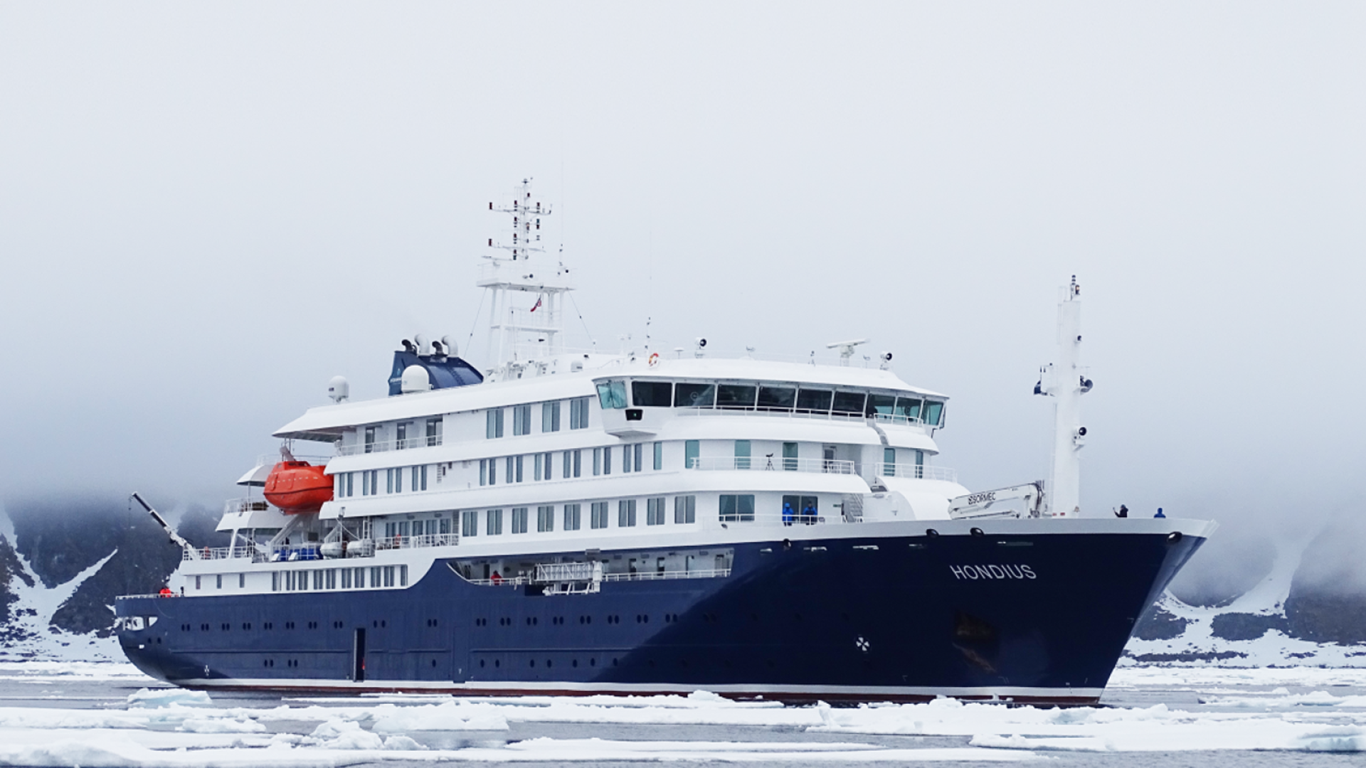 El crucero 'MV Hondius'