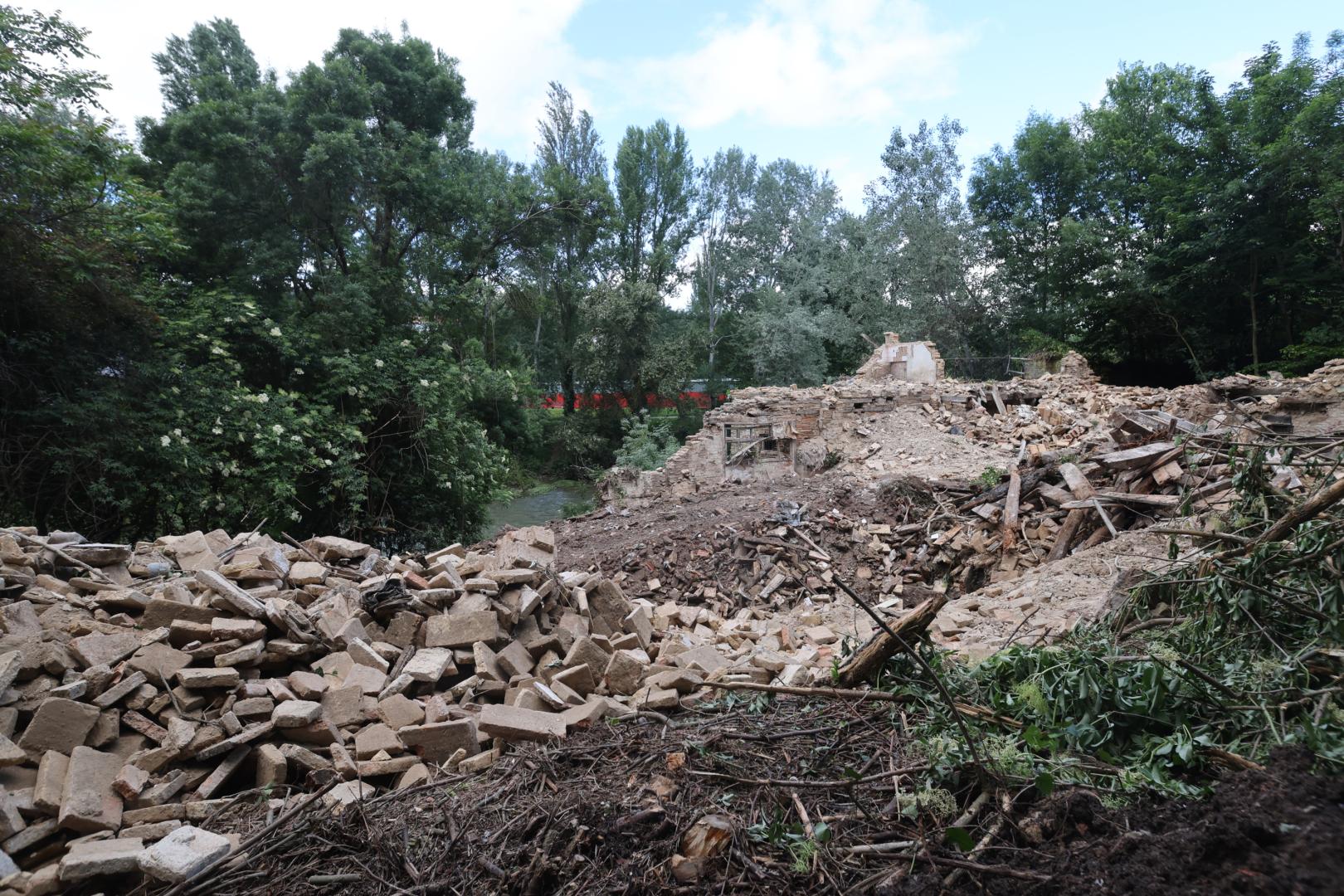 Escombros de la última casa del barrio de Curtidores, de las Tenerías en época medieval, y que databa del siglo XVII