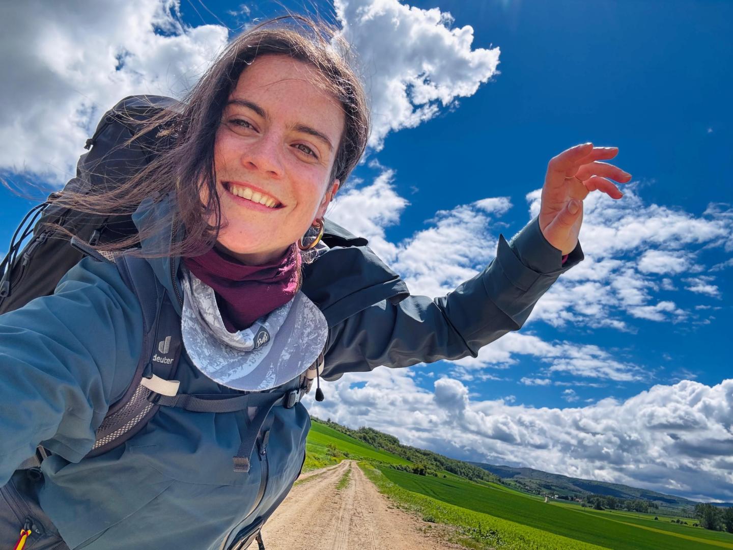 'Selfie' de Issy durante sus etapas