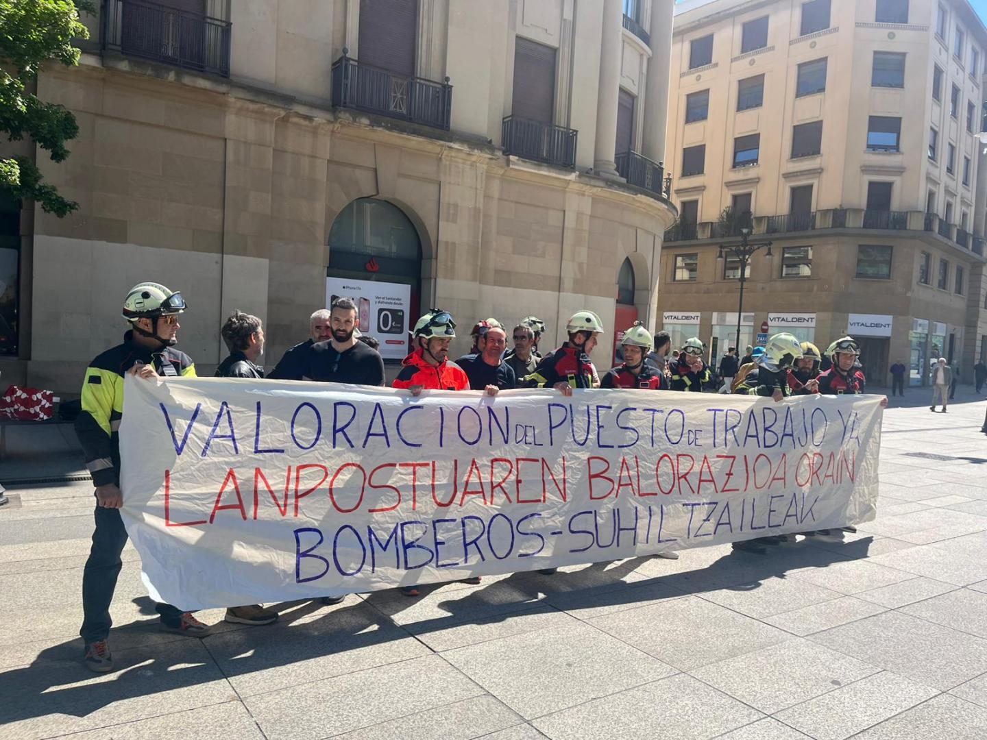 Imagen de la concentración de este jueves 7 de mayo en Pamplona