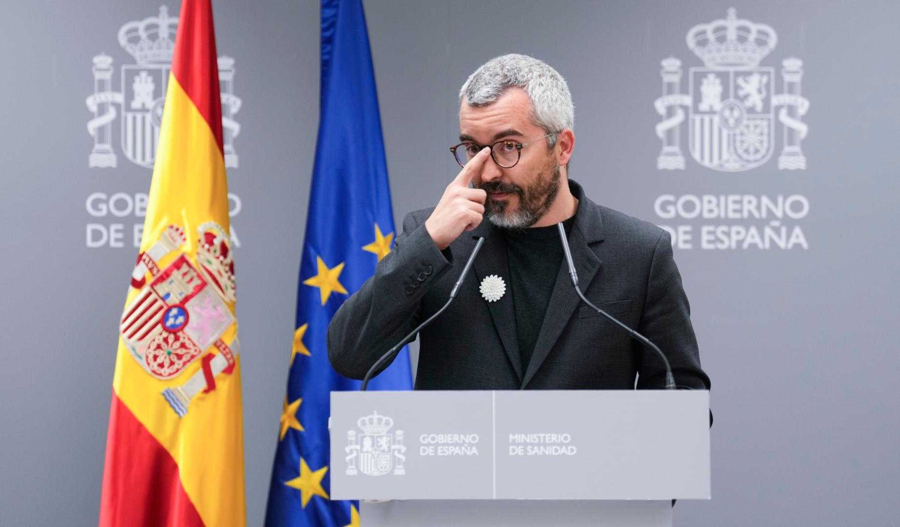 El secretario de Estado de Sanidad, Javier Padilla, ofrece una rueda de prensa en la que detalla el dispositivo de evacuación y repatriación de los pasajeros del MV Hondius a su llegada a Tenerife el domingo