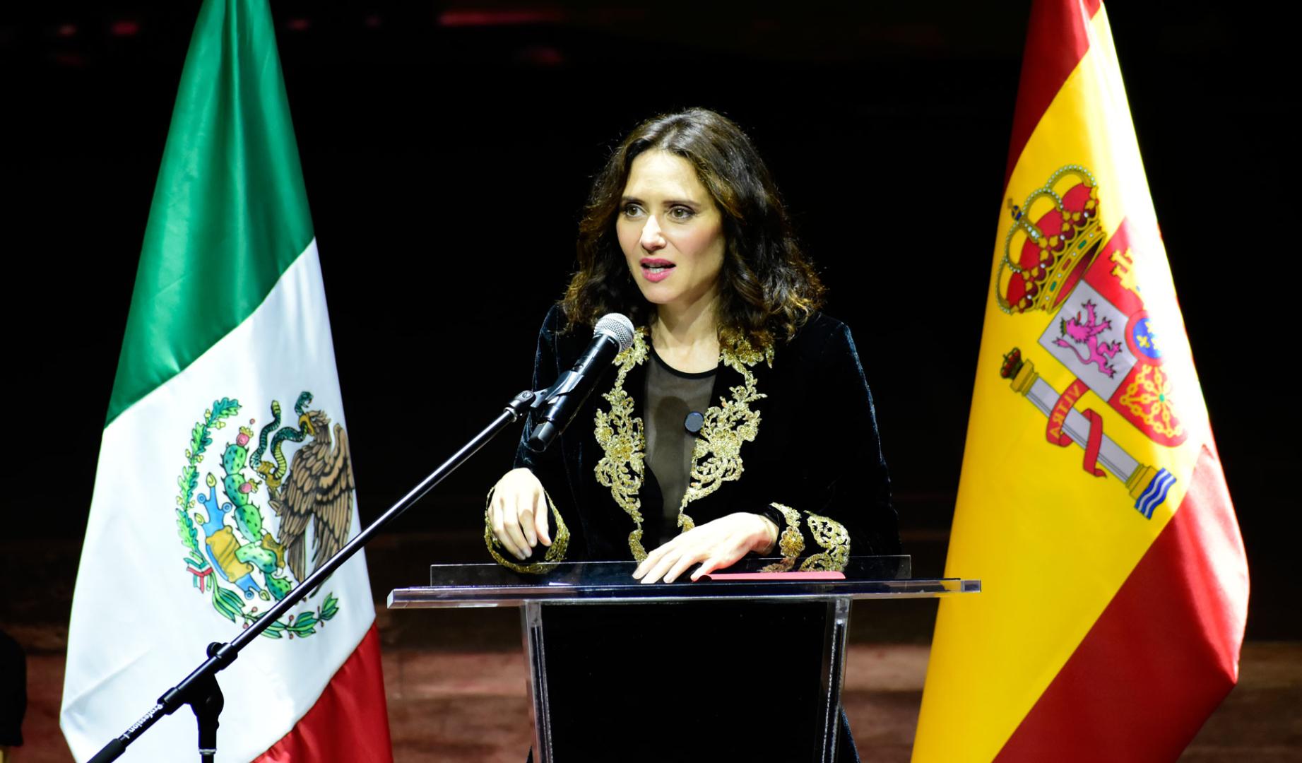La presidenta de la Comunidad de Madrid, Isabel Díaz Ayuso, participa en la ‘Celebración por la Evangelización y el Mestizaje en México: Malinche y Cortés' en Ciudad de México