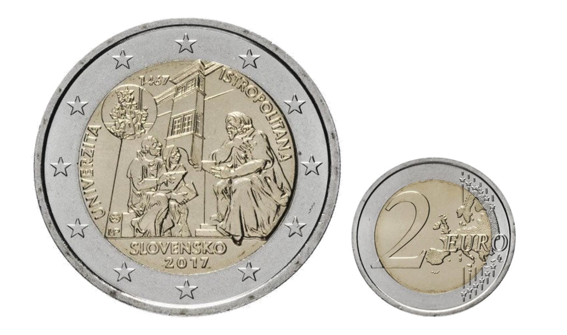 Moneda conmemorativa de Eslovaquia acuñada en 2017