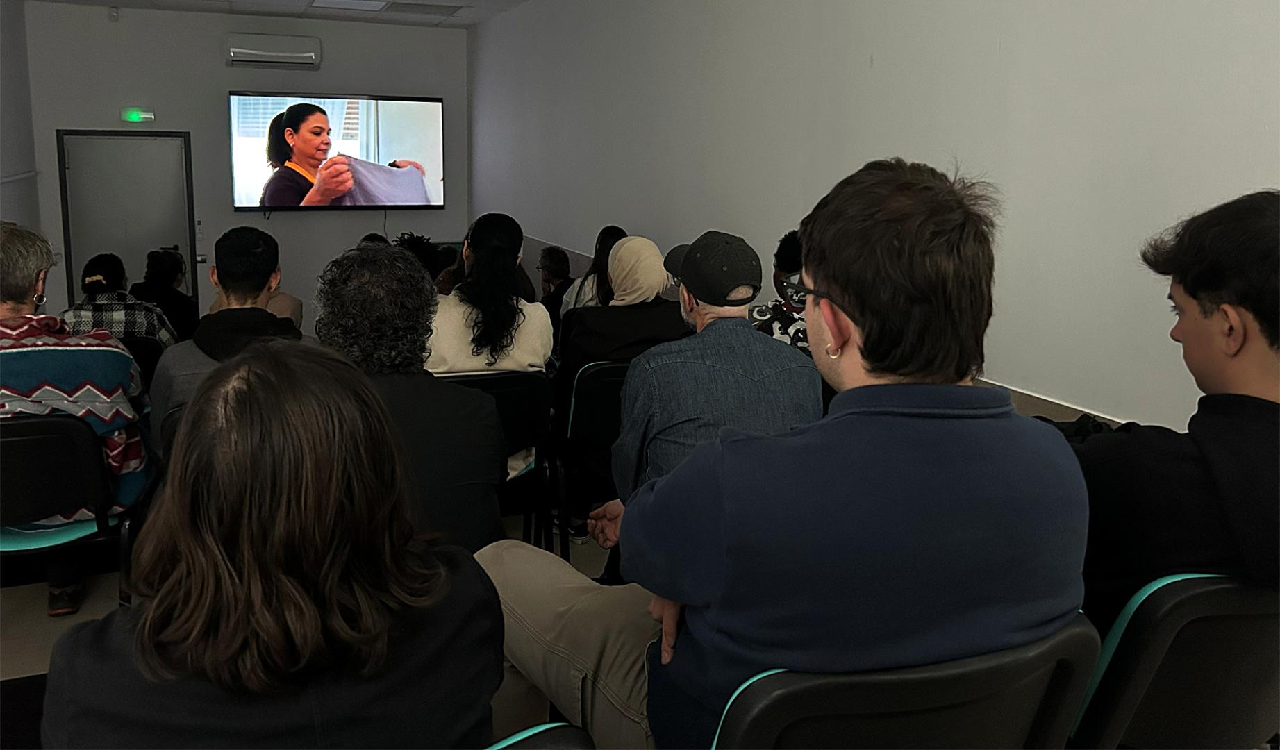 Un momento de la proyección de uno de los documentales