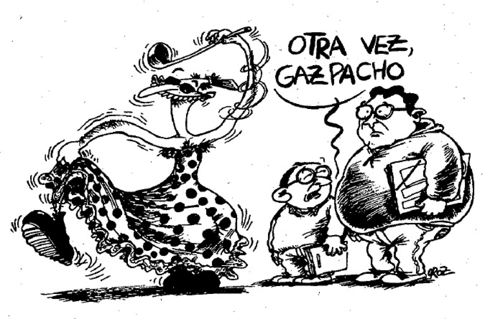 Una de las viñetas de César Oroz del libro 'Cocina para estudiantes'