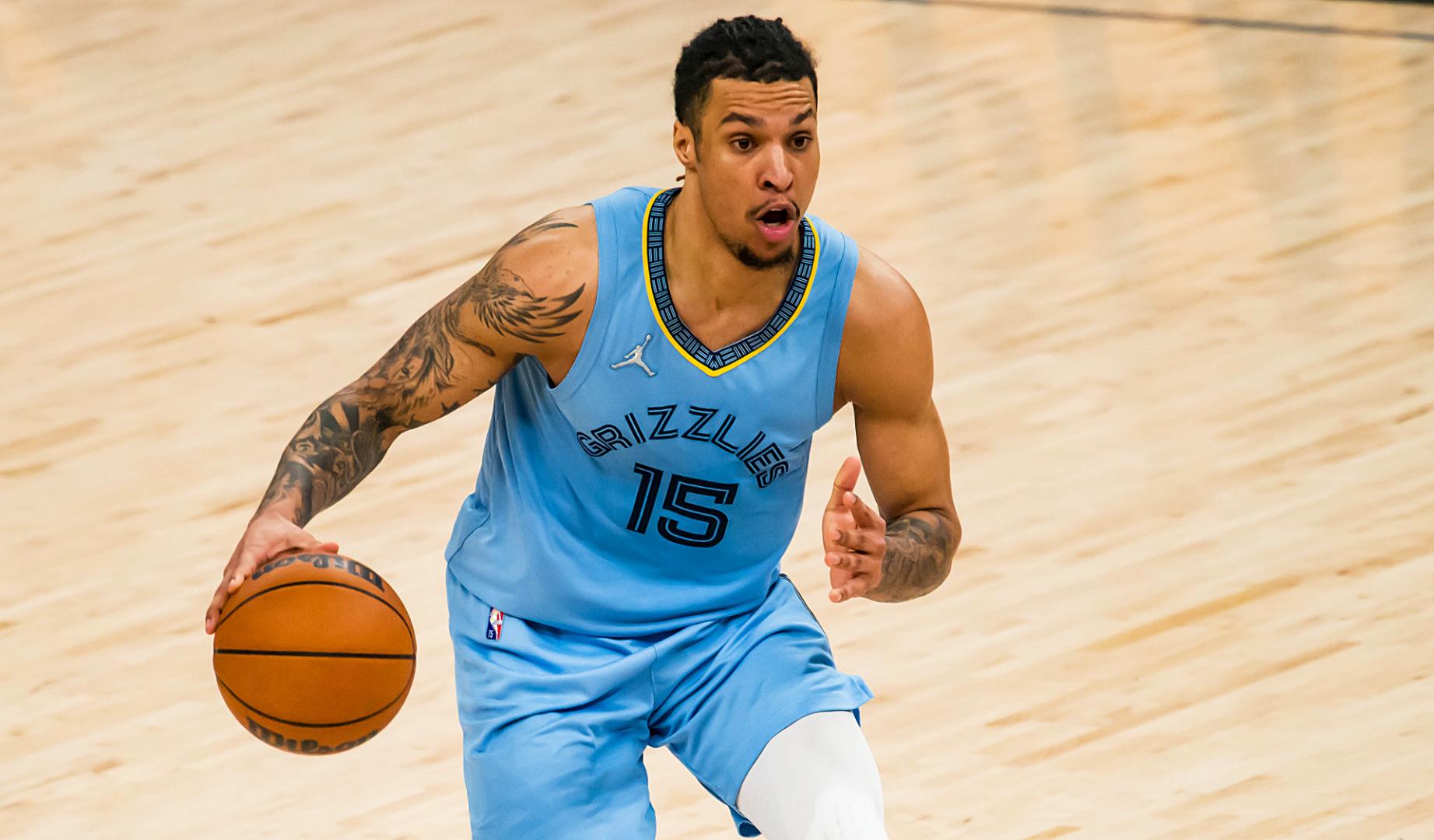 Fotografía de archivo del 11 de mayo de 2022 que muestra al jugador de baloncesto Brandon Clarke durante un partido de la NBA,