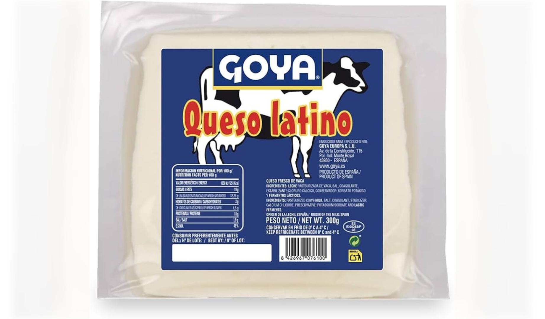 'Listeria monocytogenes' en dos lotes de Queso Latino (Queso fresco de vaca) de la marca Goya.
