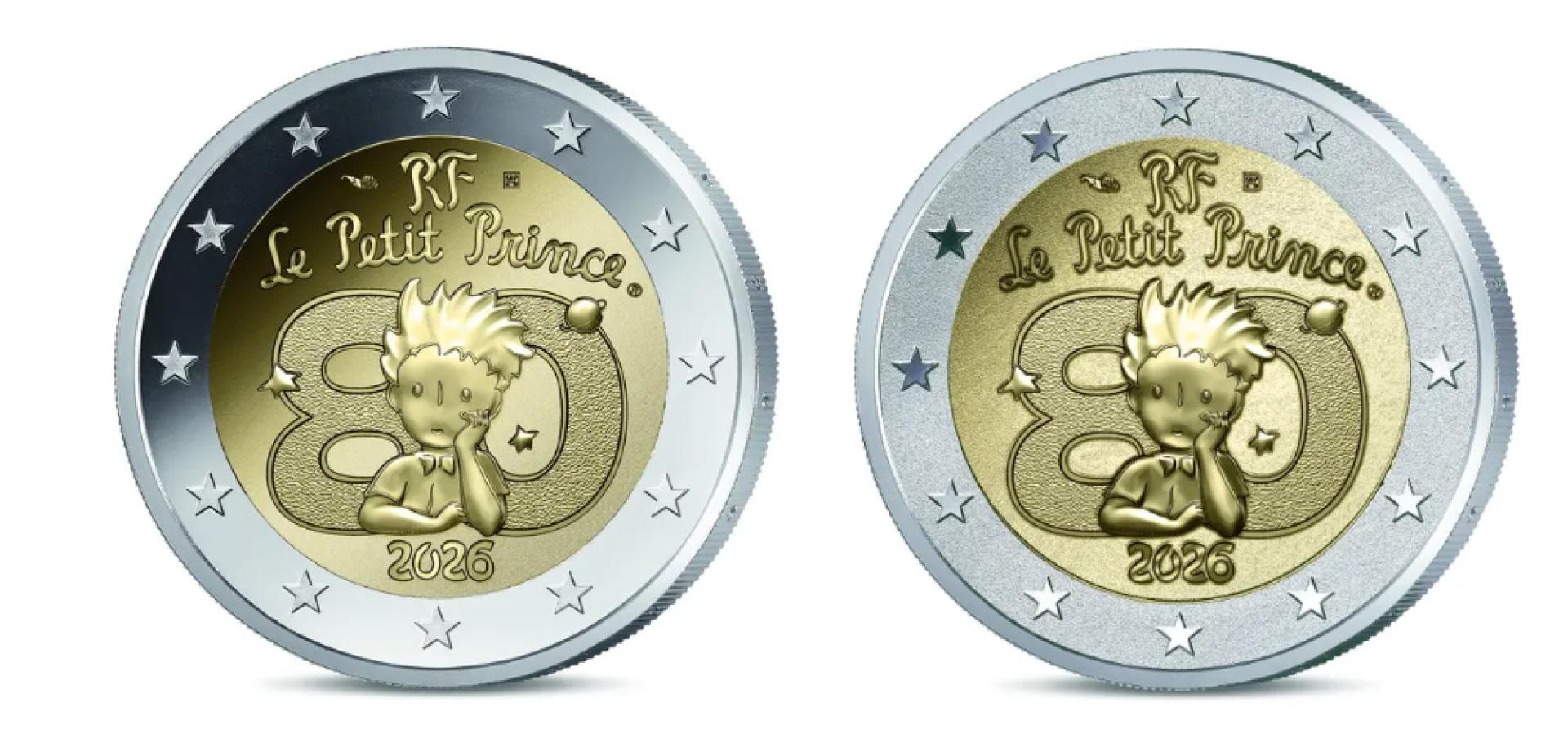 Moneda en calidad proof a la izquieda y su inversa, a la derecha