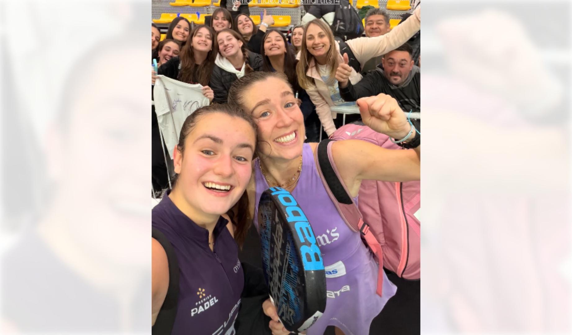Martina Calvo y Marta Ortega celebran el pase a la ronda de octavos del Buenos Aires P1