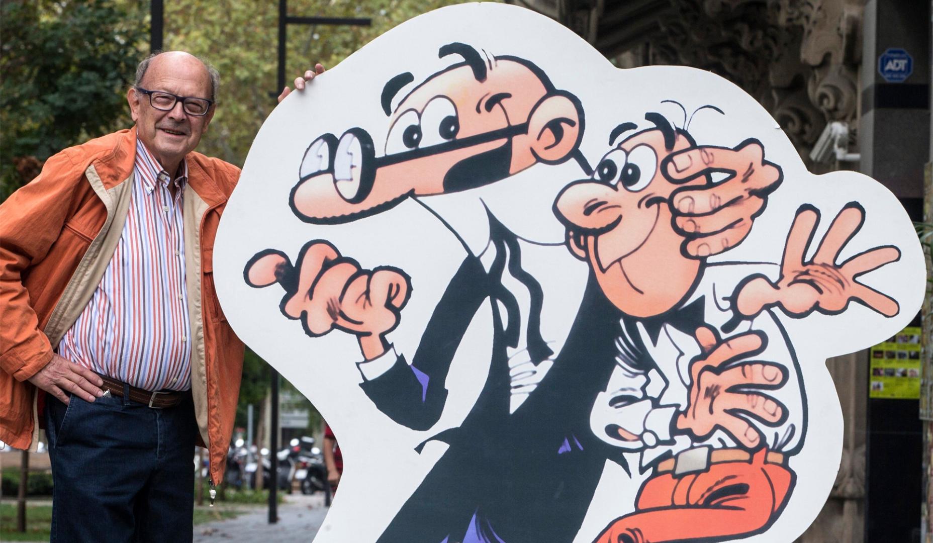 Francisco Ibáñez, con Mortadelo y Filemón, dos de sus personajes más conocidos