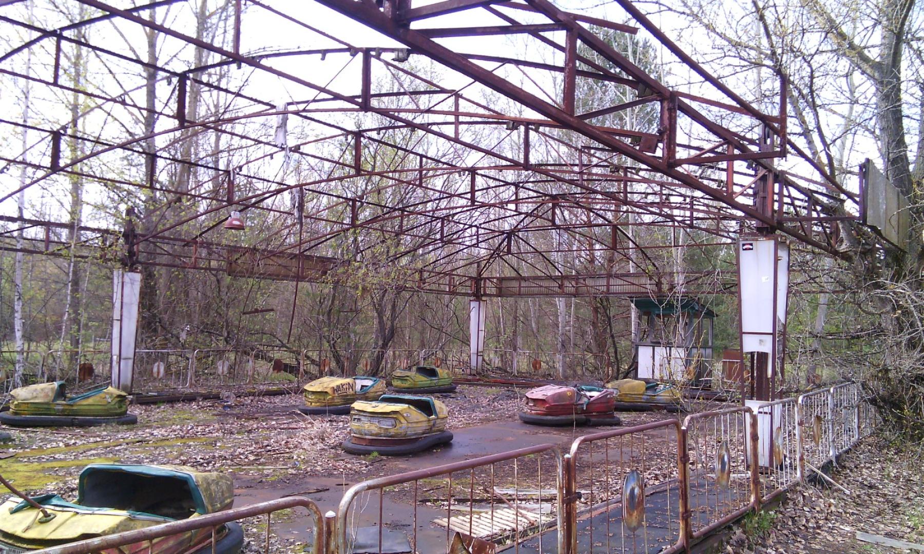 Imagen tomada en el interior de la zona de exclusión de Chernóbil por la pamplonesa Mari Carmen Oscáriz, voluntaria de la asociación Chernóbil Elkartea, en 2019.