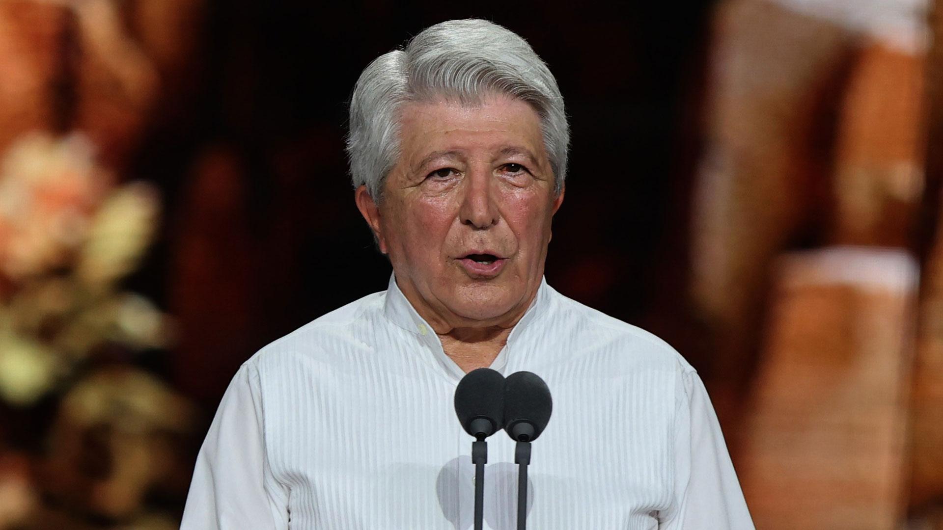 El presidente del Atlético de Madrid, Enrique Cerezo, en la entrega de los Premios Platino 2026