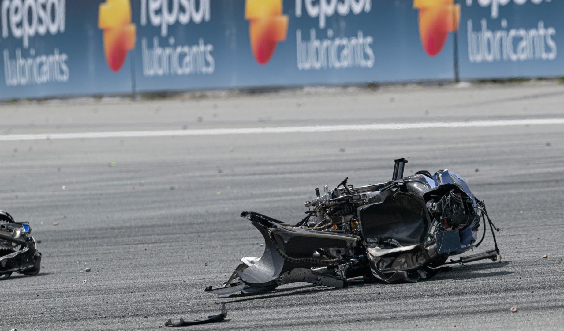 Estado de la moto de Alex Márquez tras el accidente