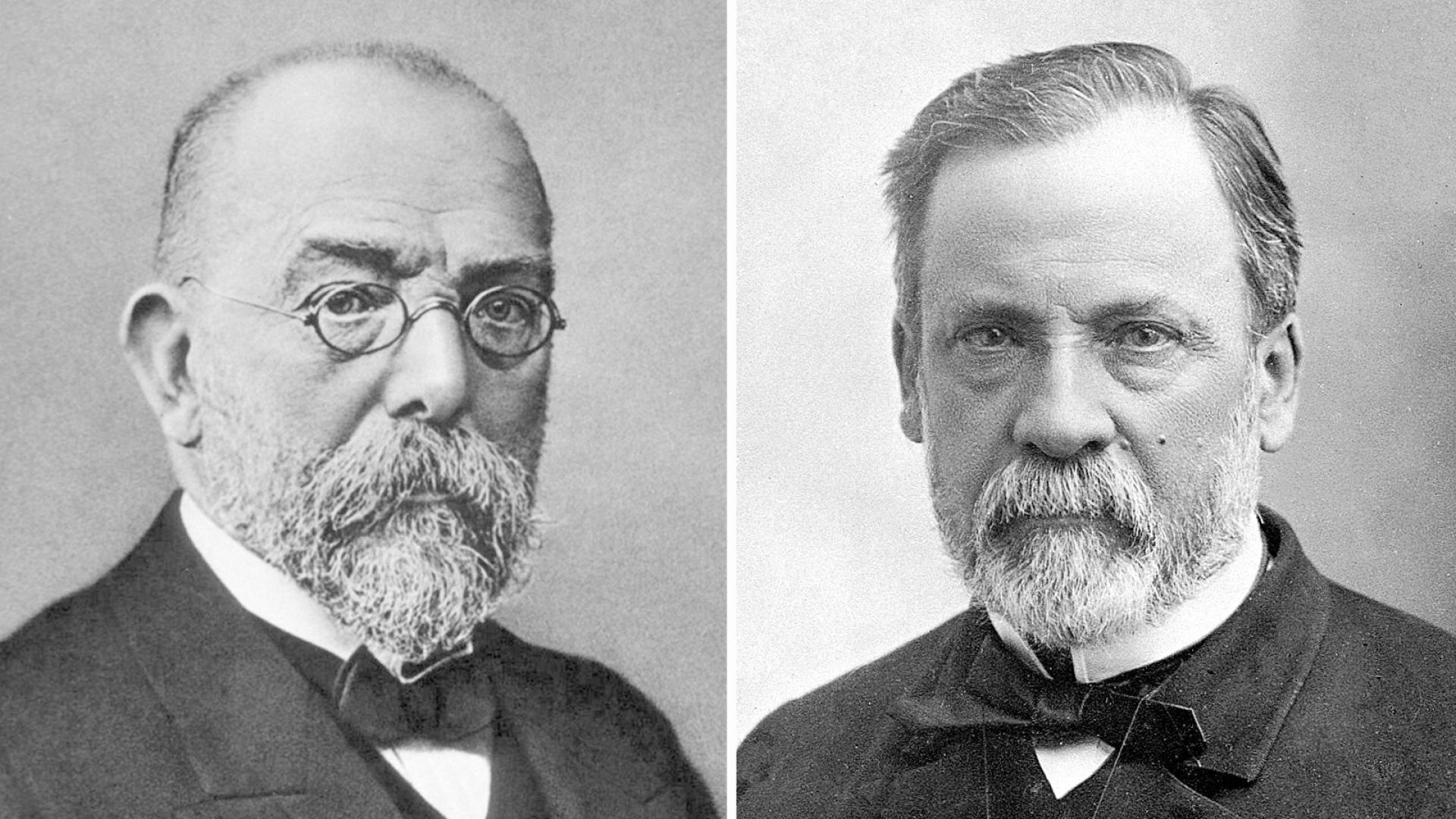 Robert Koch y Louis Pasteur