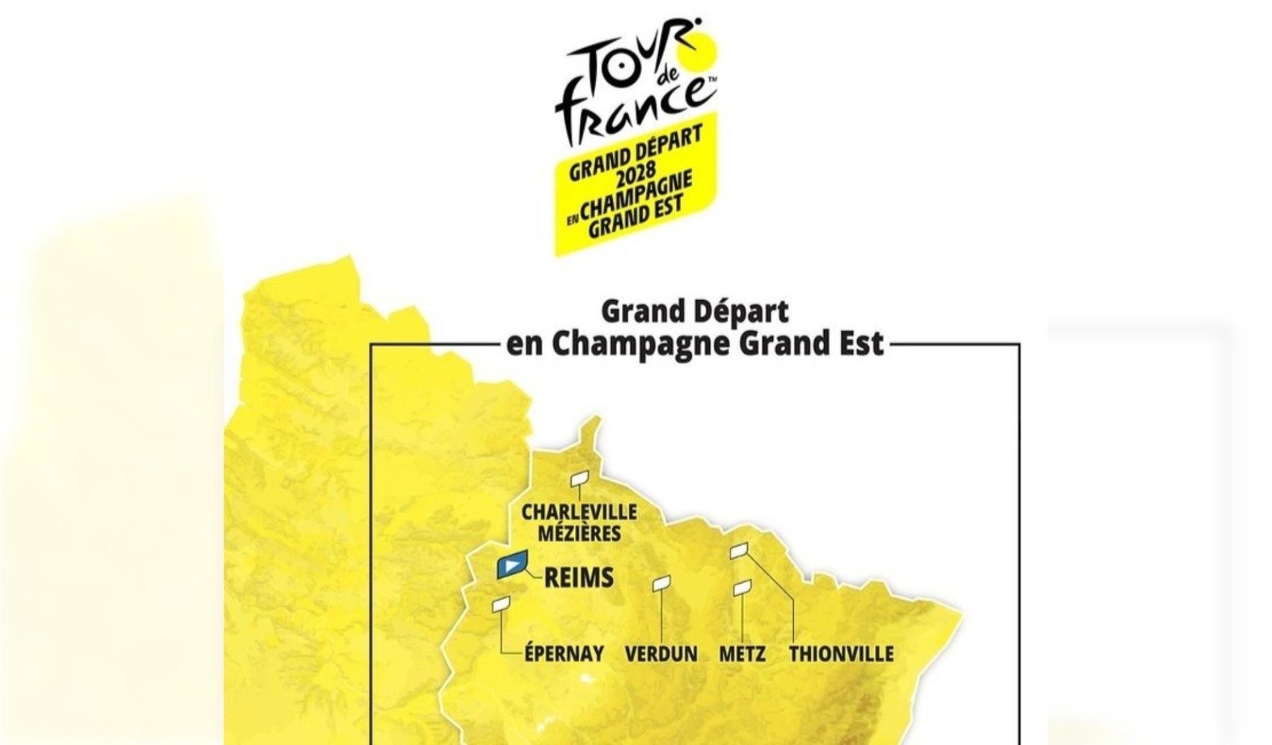 Será la segunda vez en la historia que el Tour comience en Reims